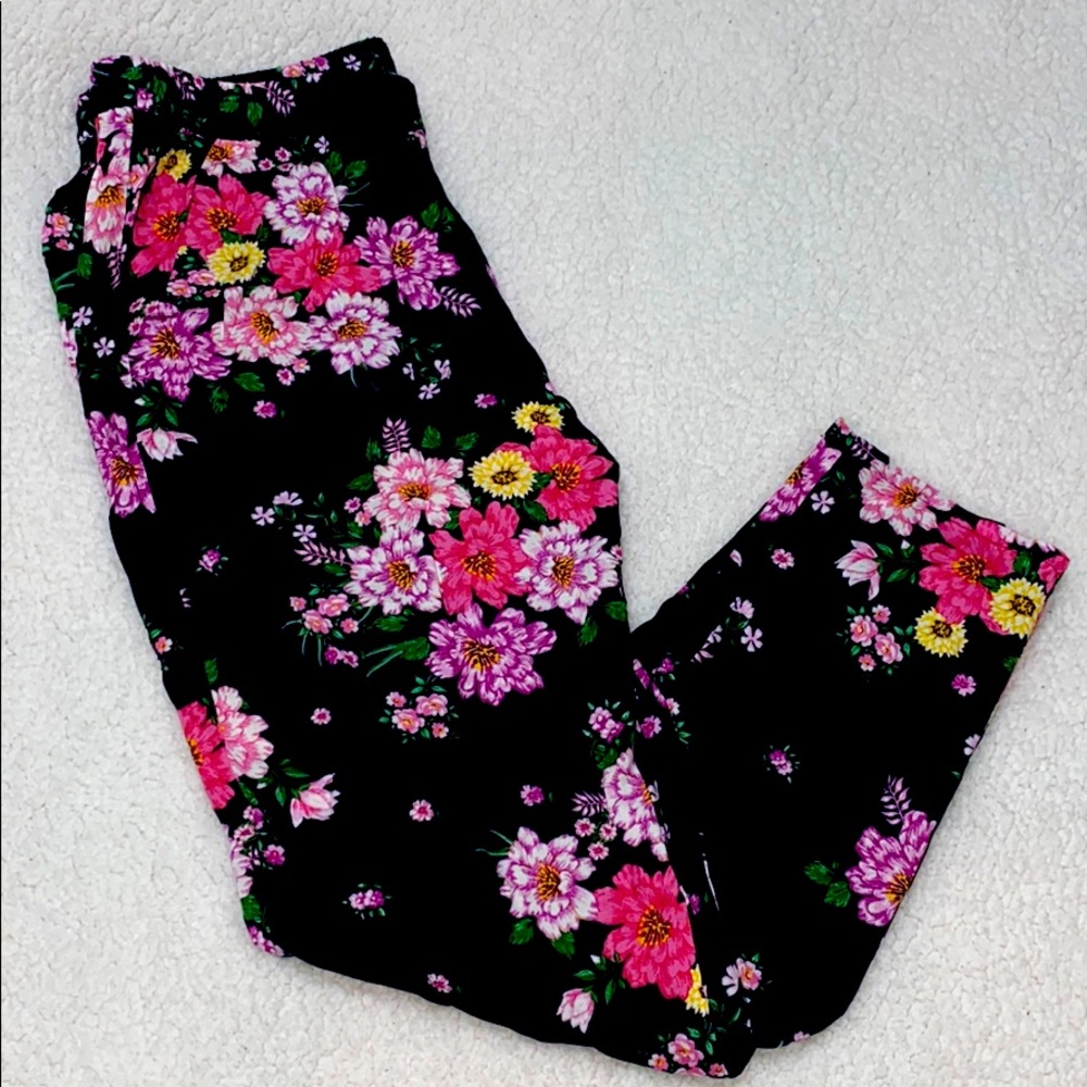 H&M floral relaxed pants